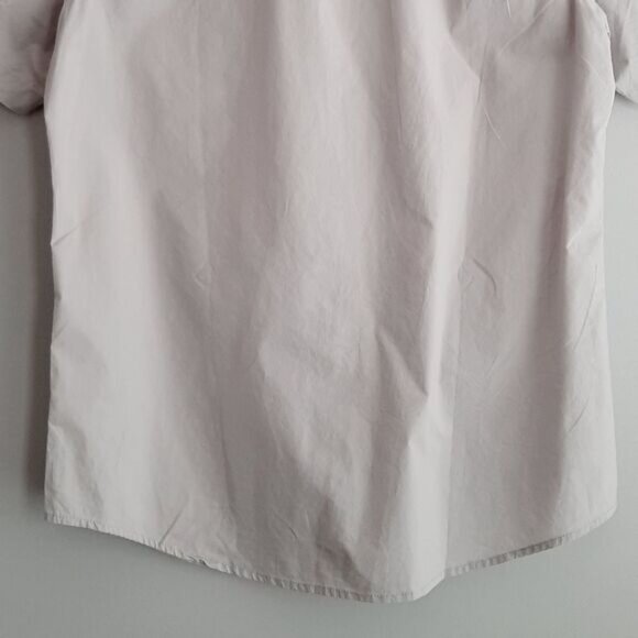 GOODFELLOW & CO. 100% Cotton Short Sleeve Button Down Shirt Grey Men's Sz M Tall - Picture 8 of 14